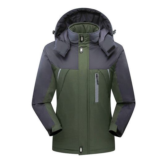 Herren Wasserdichte isolierte Softshell-Skijacke mit abnehmbarer Kapuze und Multifach-Taschen Shop Nory