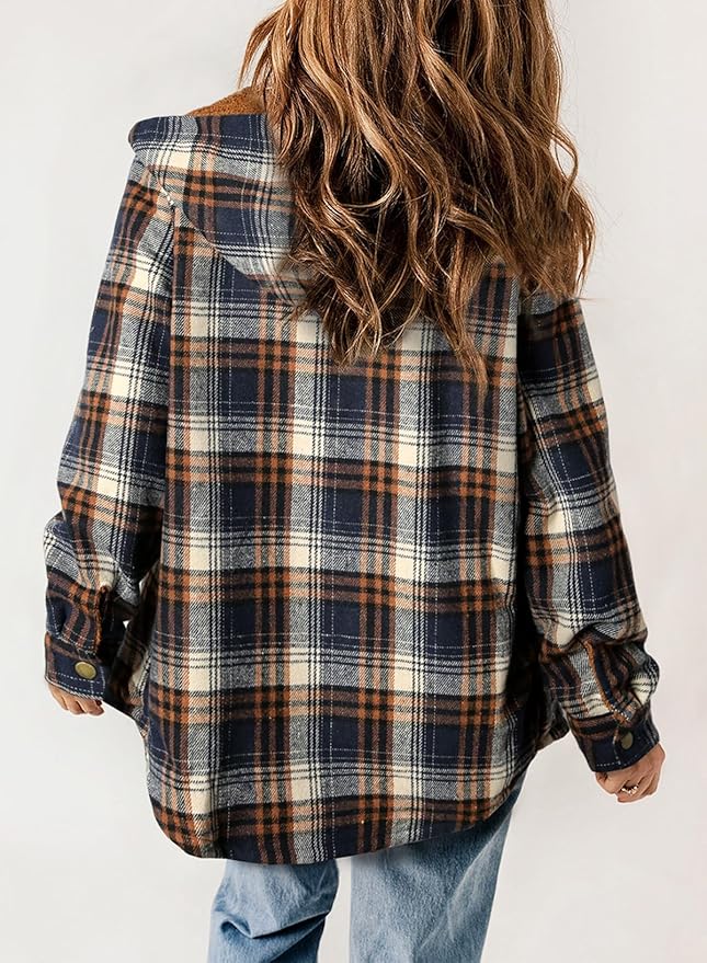 Kariertes Futter Hemdjacke