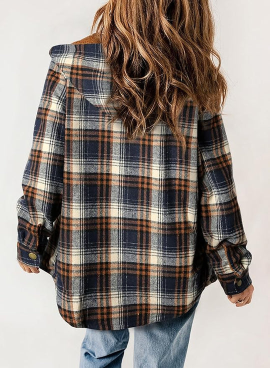 Kariertes Futter Hemdjacke