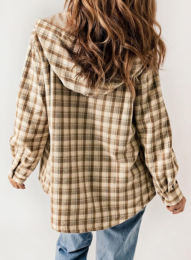 Kariertes Futter Hemdjacke