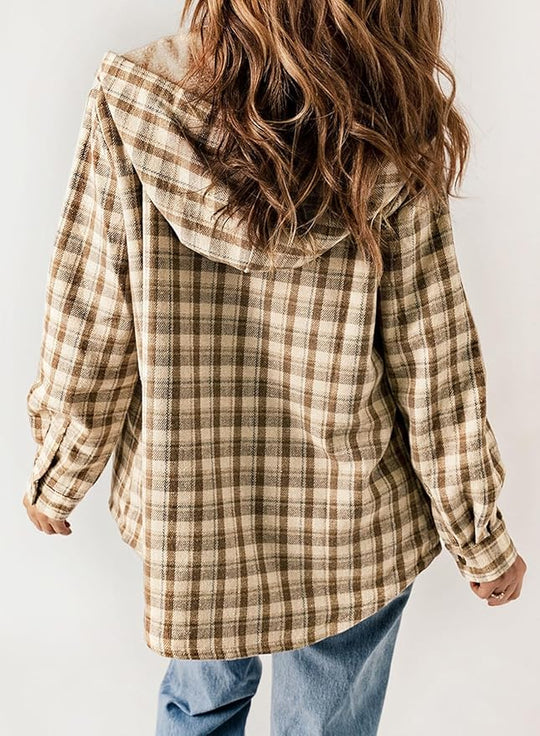 Kariertes Futter Hemdjacke