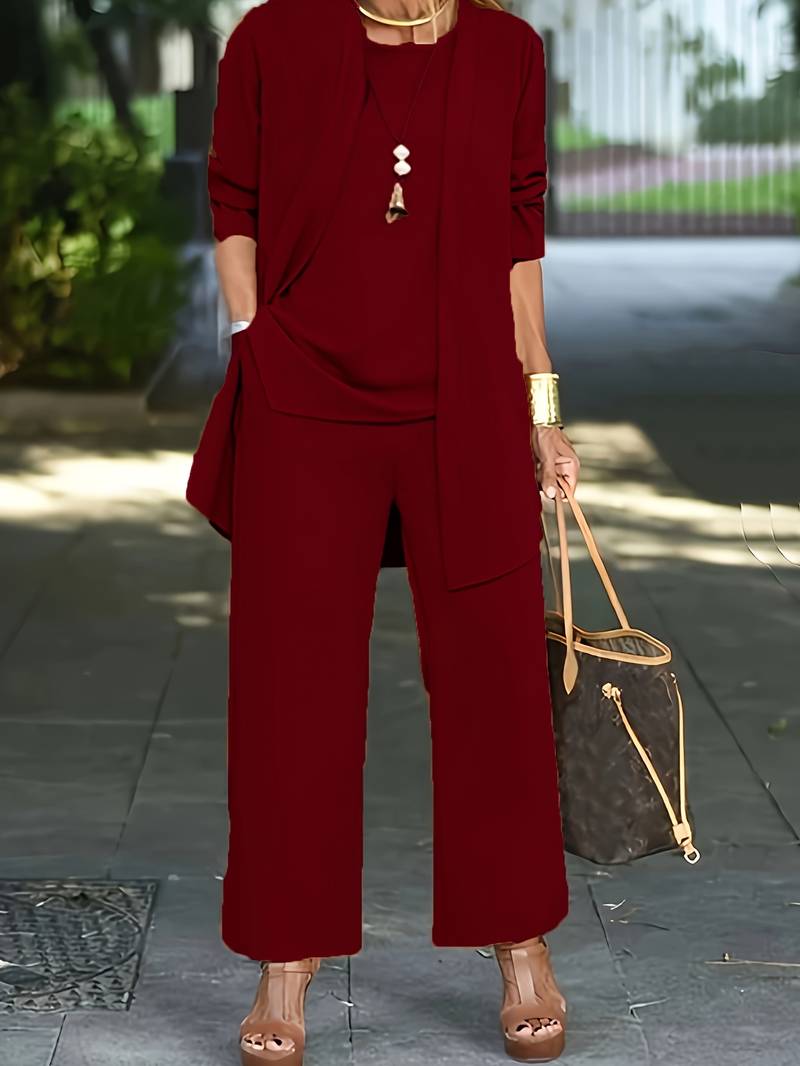 ShopNory | Dreiteiliges Set – Oberteil & Hose für Damen