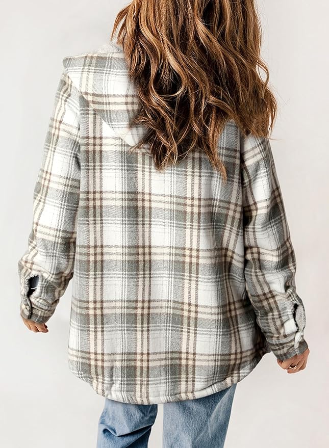 Kariertes Futter Hemdjacke
