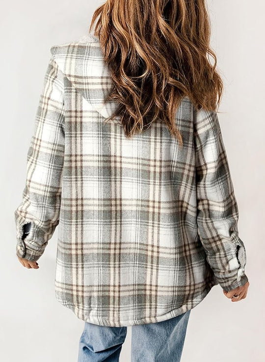 Kariertes Futter Hemdjacke