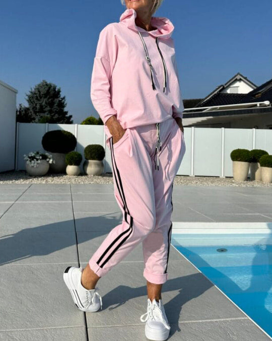 Shopnory | Zweiteilige Satz mit Damen Kapuzen Sweatshirt und Hosen