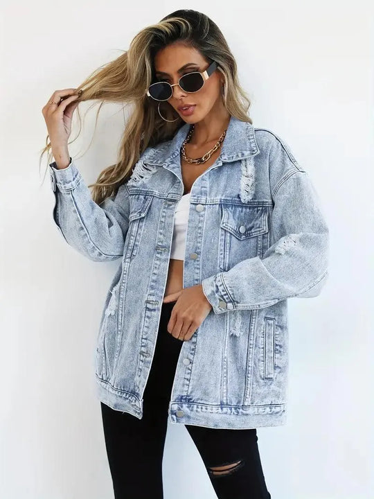 Oversized Jeansjacke für Damen