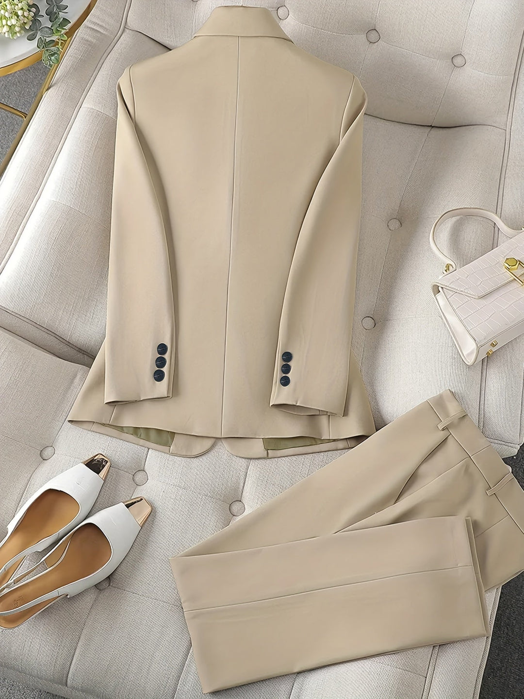 Klassischer Stil mit Revers-Blazer-Set