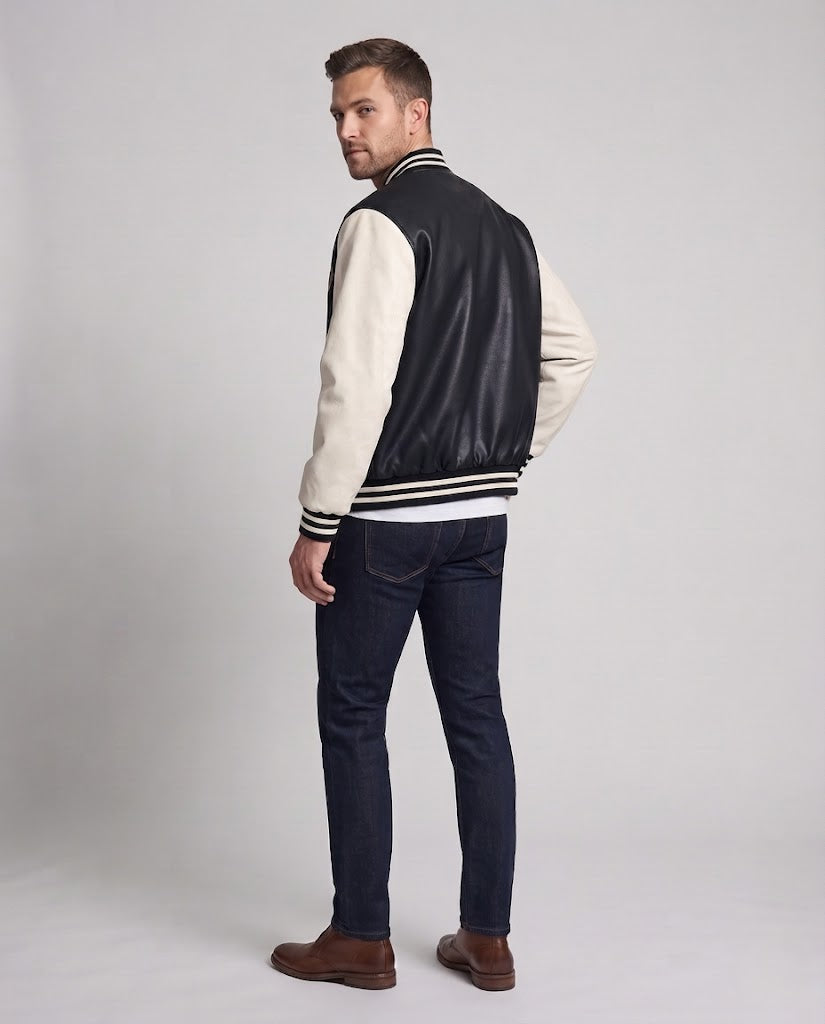 Herren Elegante Bomberjacke mit gesticktem Design Shop Nory