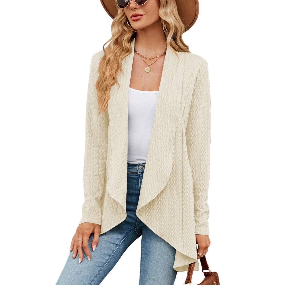 Langärmelige Jacke für Damen In Uni-Farbe