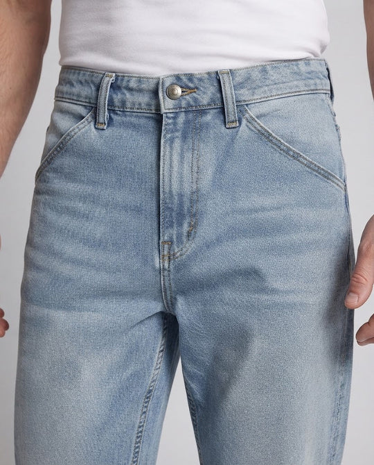 Herren weite tapered Denim-Jeans mit mittlerer Bundhöhe und konstrastierenden Außennaht-Details Shop Nory