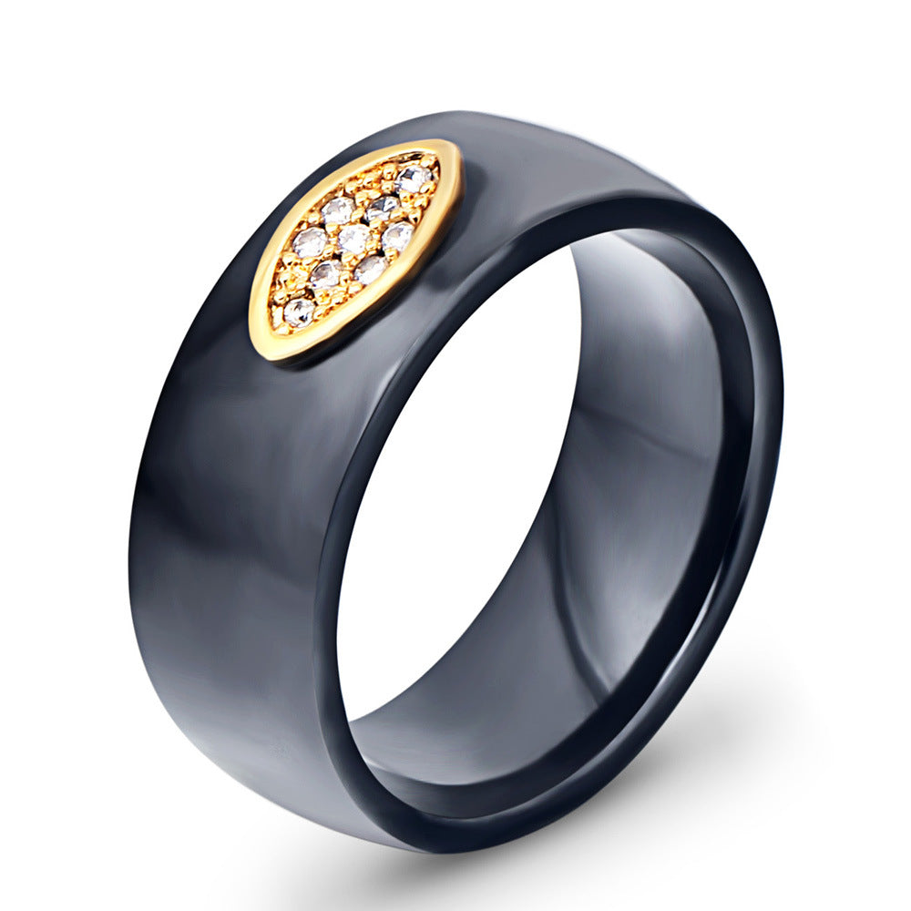 Damen Ring mit edel geschwungenem Design und funkelndem Kristalleinsatz Shop Nory