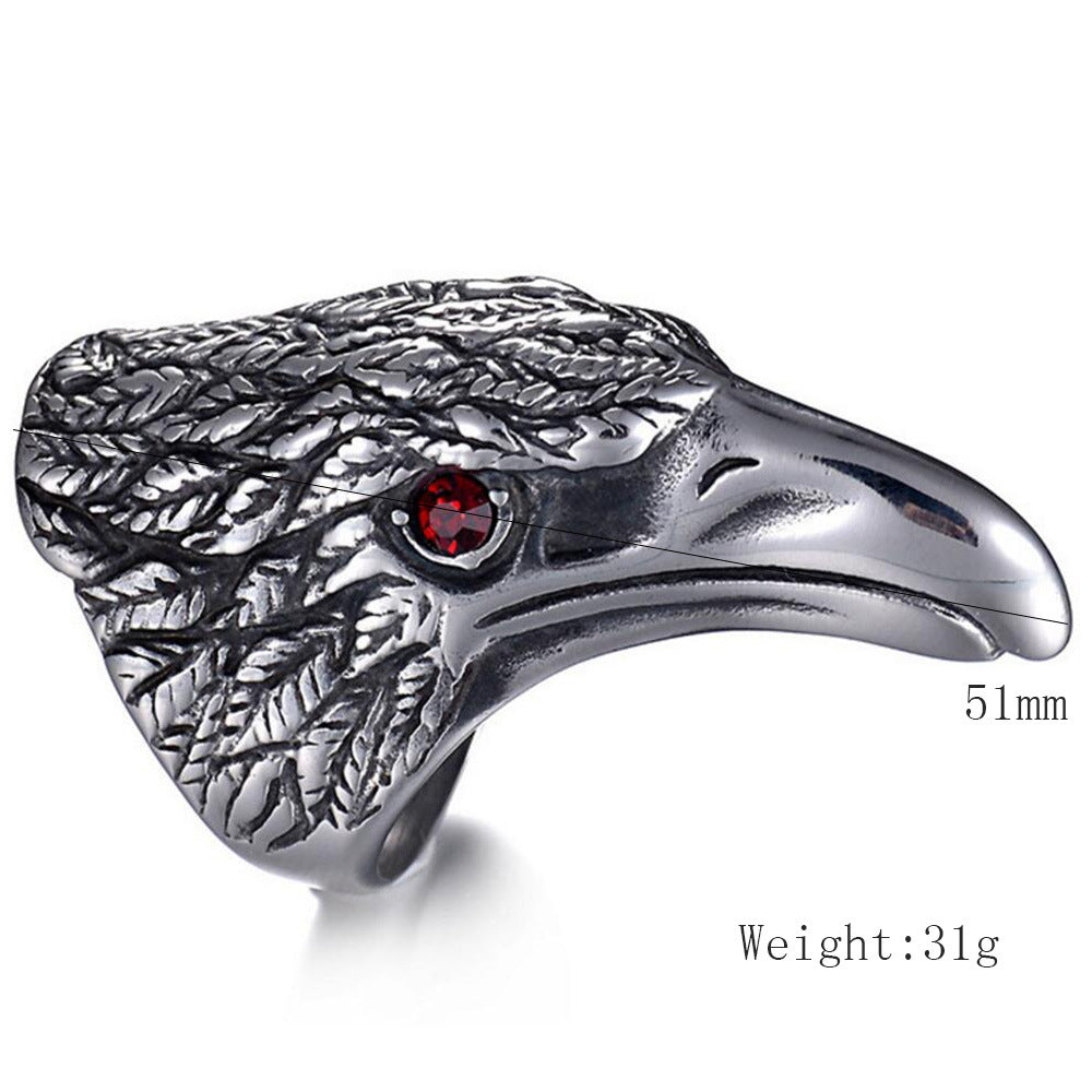 Unisex Ring mit detailliertem Vogelschädel-Design Shop Nory