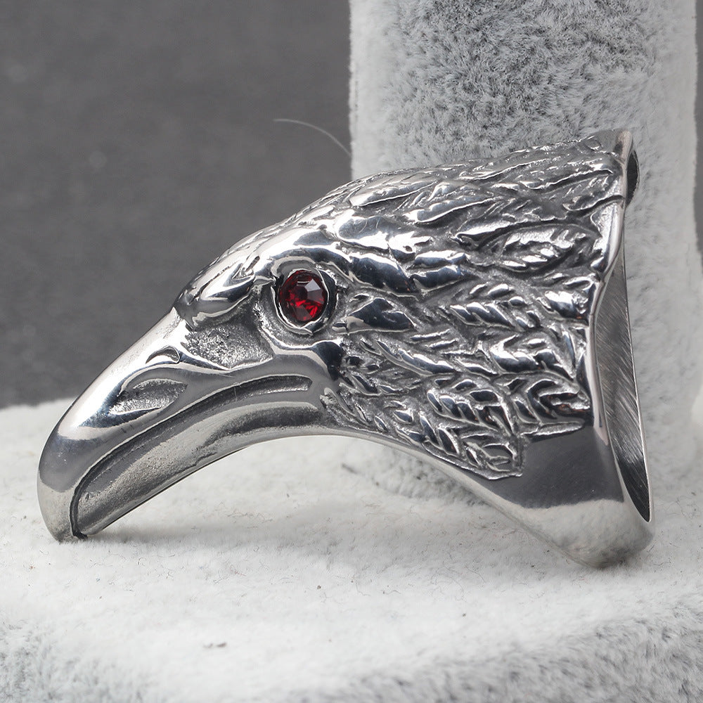 Unisex Ring mit detailliertem Vogelschädel-Design Shop Nory
