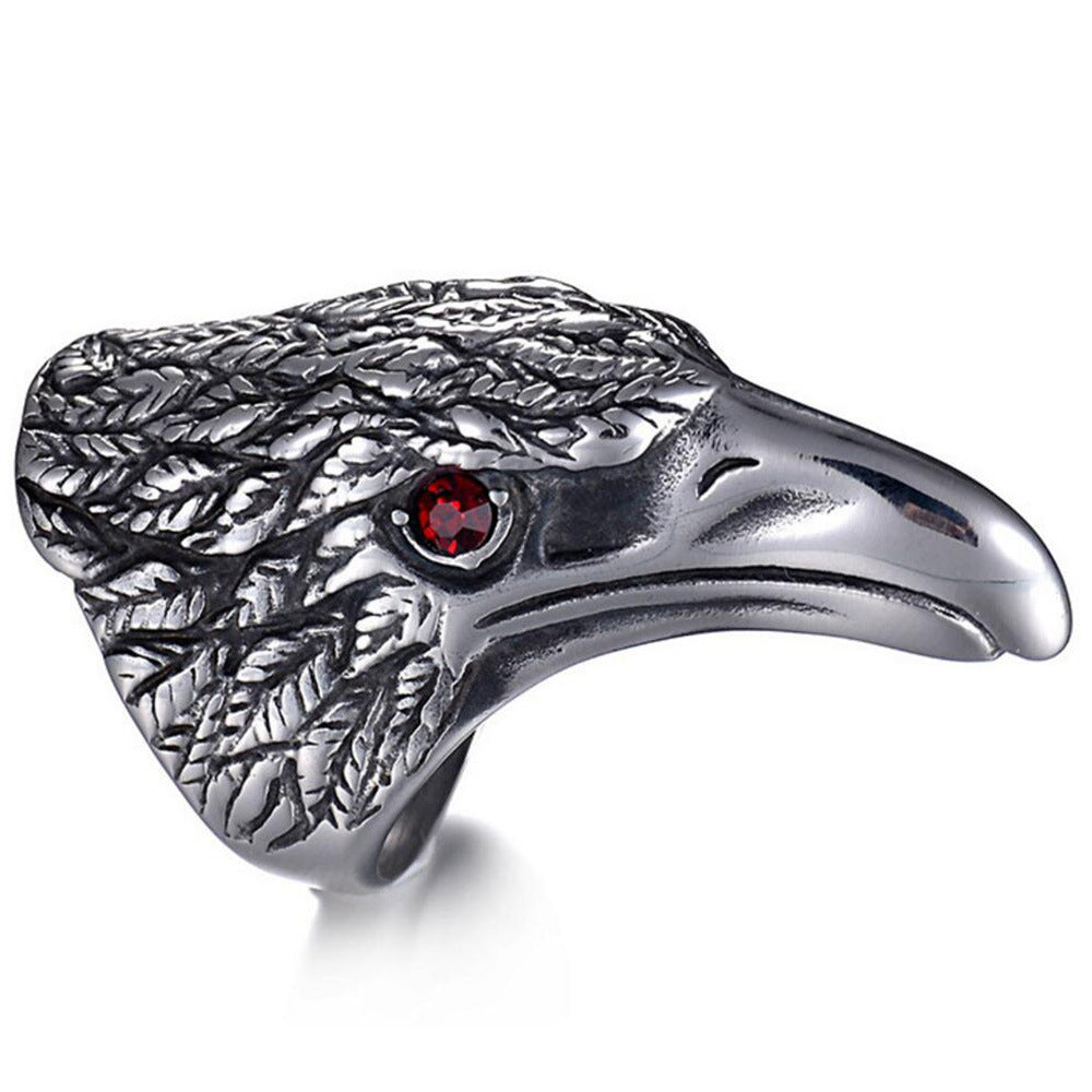 Unisex Ring mit detailliertem Vogelschädel-Design Shop Nory