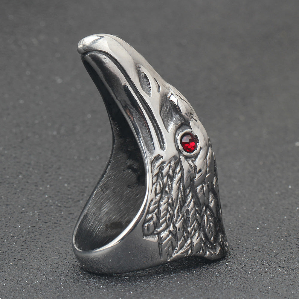 Unisex Ring mit detailliertem Vogelschädel-Design Shop Nory