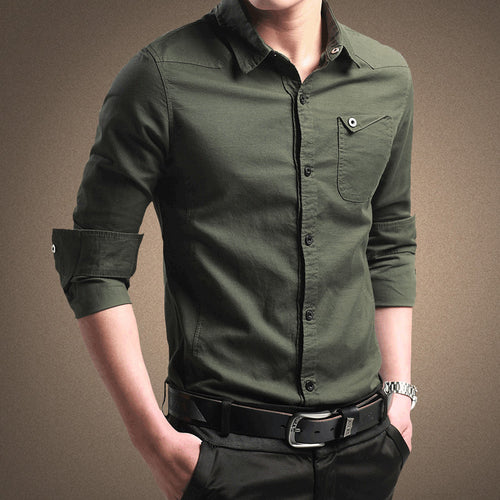 Herren Slim-Fit Business-Hemd mit Kentkragen und aufgesetzter Brusttasche Shop Nory