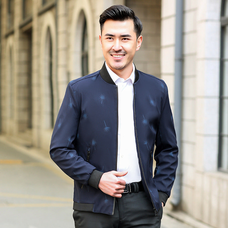 Herren Leichte wasserabweisende Bomberjacke mit Reißverschlusstaschen und Rippbündchen Shop Nory