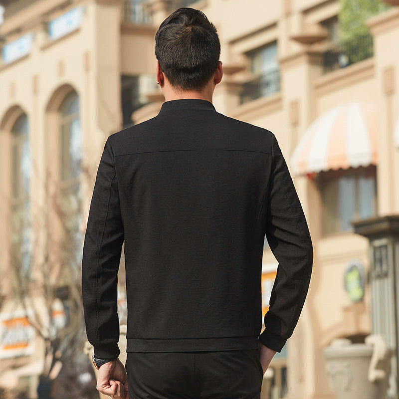Herren Leichte Bomberjacke im Minimalstil mit Reißverschluss Shop Nory