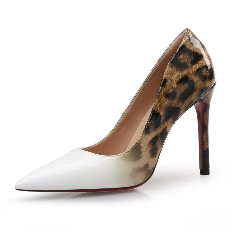 Leopard Print Lace High Heels For Women
