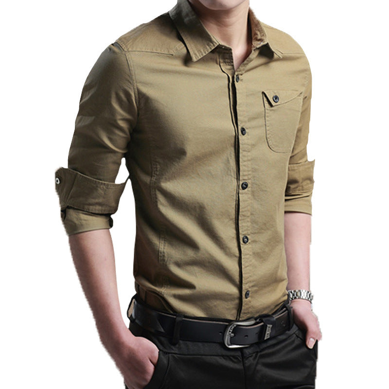 Herren Slim-Fit Business-Hemd mit Kentkragen und aufgesetzter Brusttasche Shop Nory