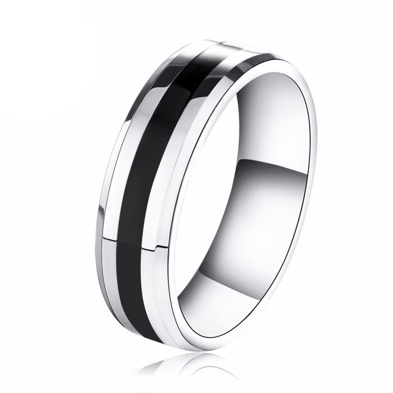 Herren Ring mit modernem, zweifarbigen Design und eleganten Akzenten Shop Nory