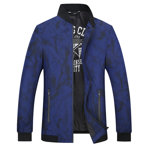 Herren Leichte Bomberjacke im urbanen Marmorprint mit Stehkragen und Reißverschlusstaschen Shop Nory