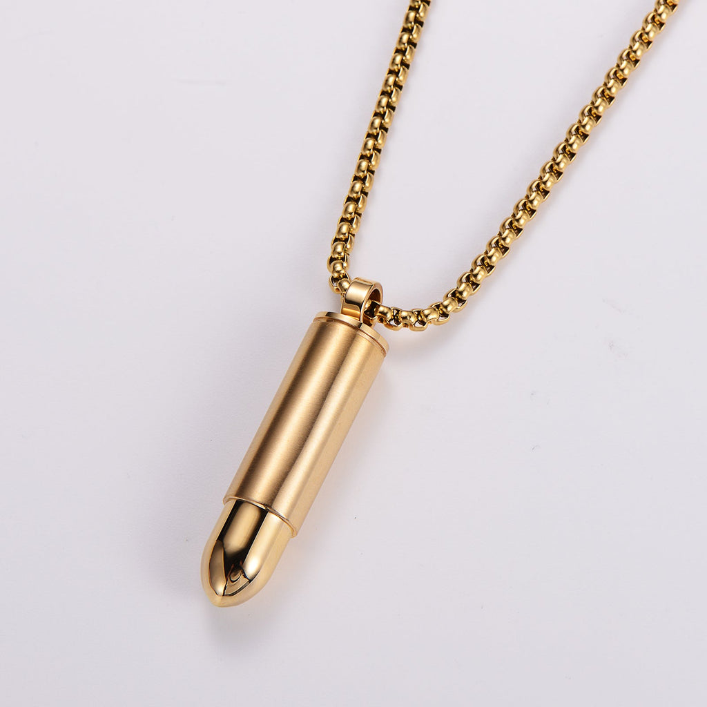Halskette "Bullet" Edelstahl - 18k vergoldet | Shop Nory