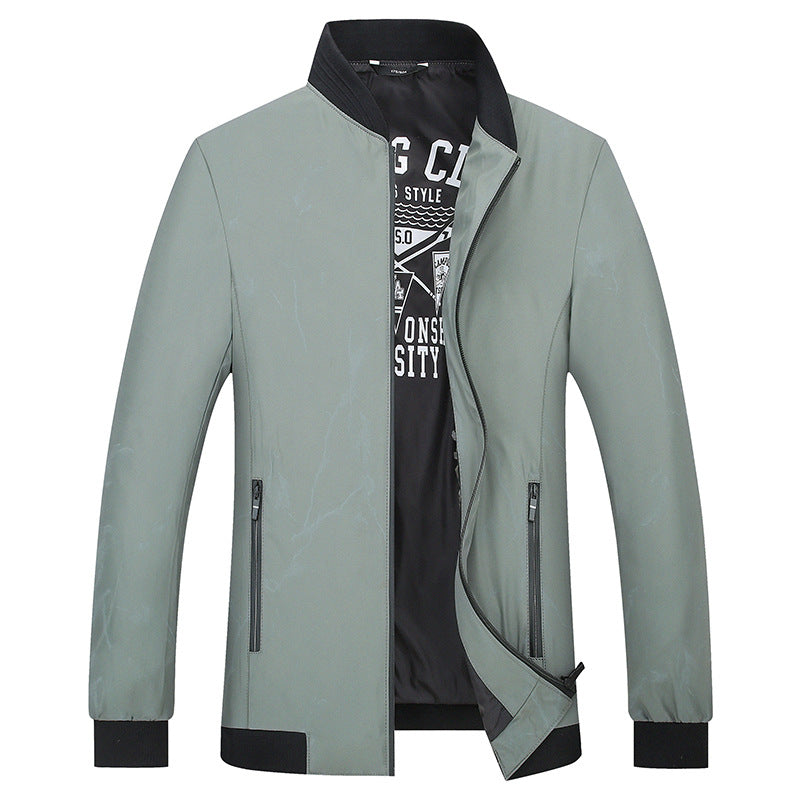Herren Leichte Bomberjacke im urbanen Marmorprint mit Stehkragen und Reißverschlusstaschen Shop Nory