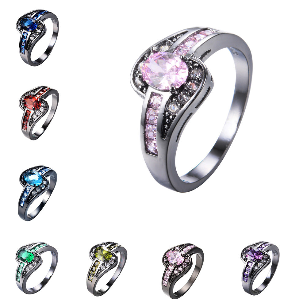 Damen Ring mit funkelndem blauen Stein und elegantem Zirkonia-Design Shop Nory