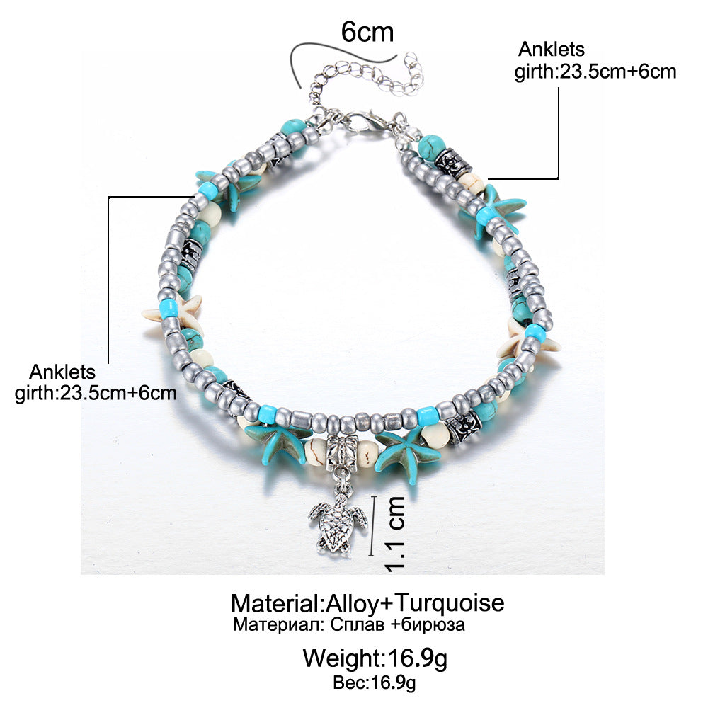 Damen Schmuckarmband mit maritimem Schildkrötenanhänger Shop Nory