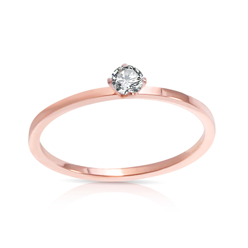 Damen Ring mit funkelndem Zirkonstein Shop Nory