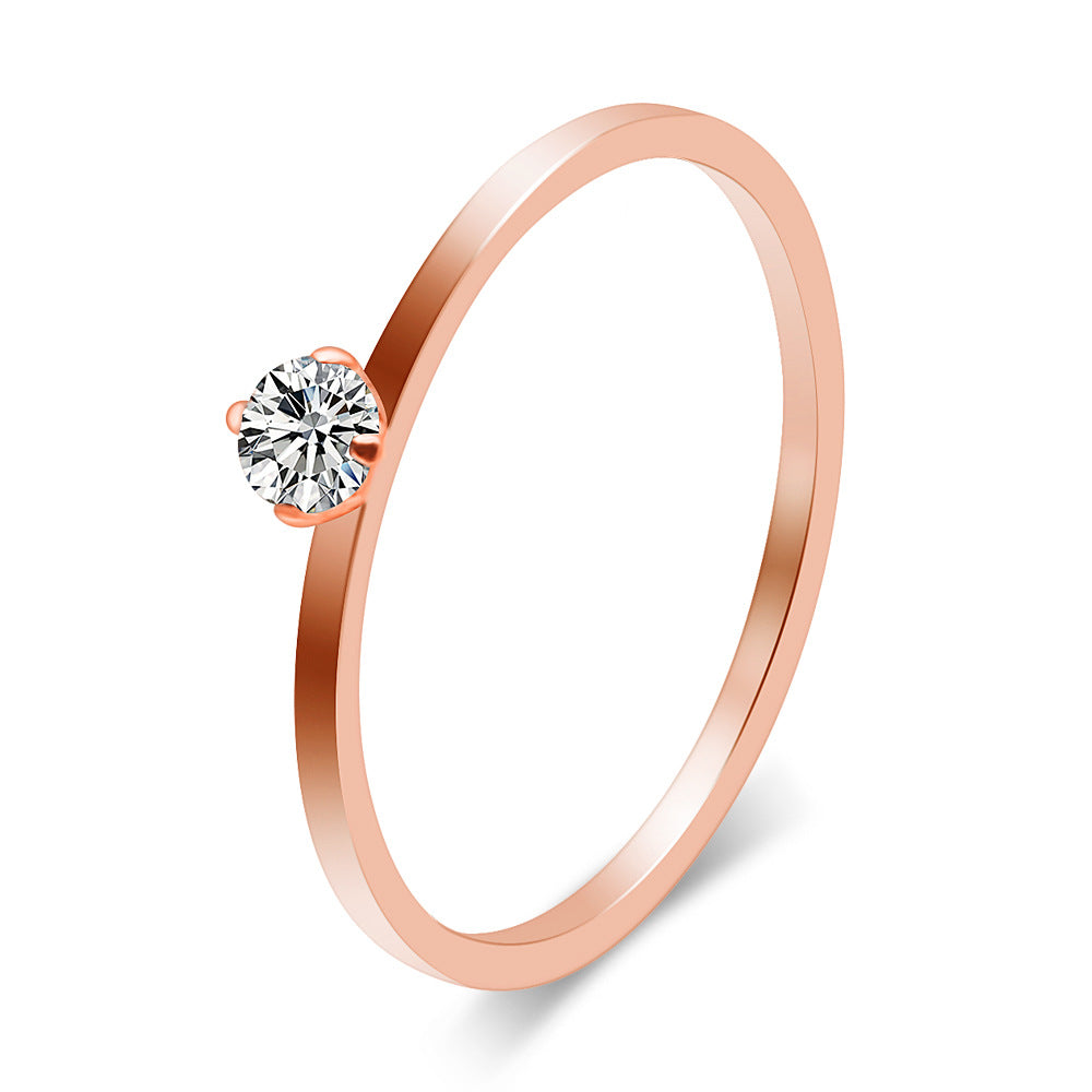 Damen Ring mit funkelndem Zirkonstein Shop Nory
