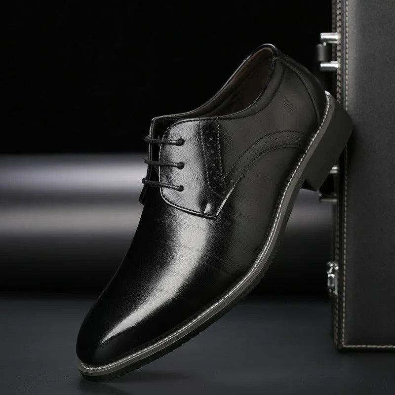 ShopNory | Schuhe Anzugschuhe Aus Leder Klassische Passform Brogue Details Schnürung