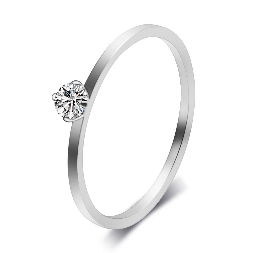 Damen Ring mit funkelndem Zirkonstein Shop Nory