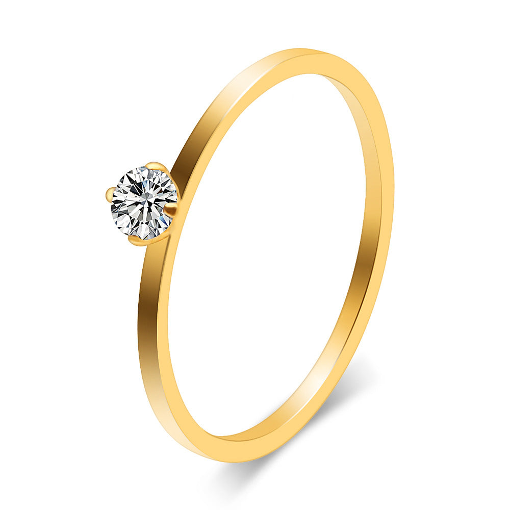 Damen Ring mit funkelndem Zirkonstein Shop Nory