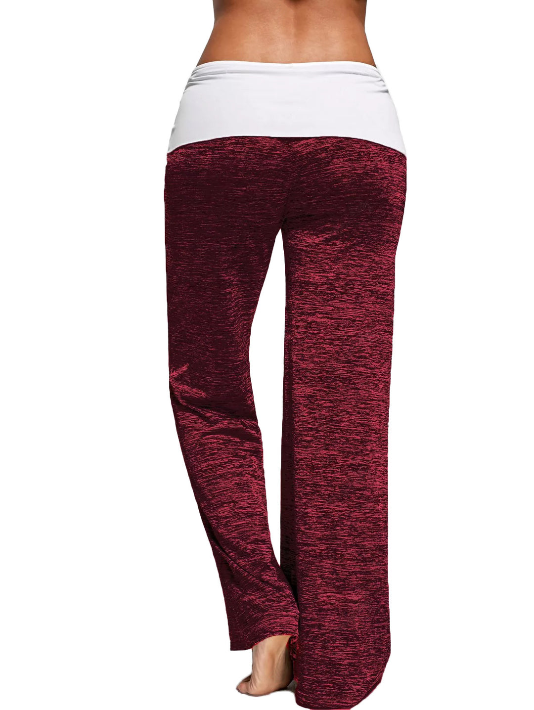 Damen Weiche Lounge-Hose mit weitem Bein und Umschlagbund Shop Nory