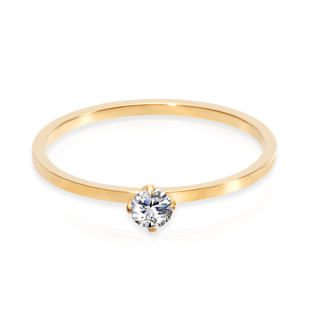 Damen Ring mit funkelndem Zirkonstein Shop Nory