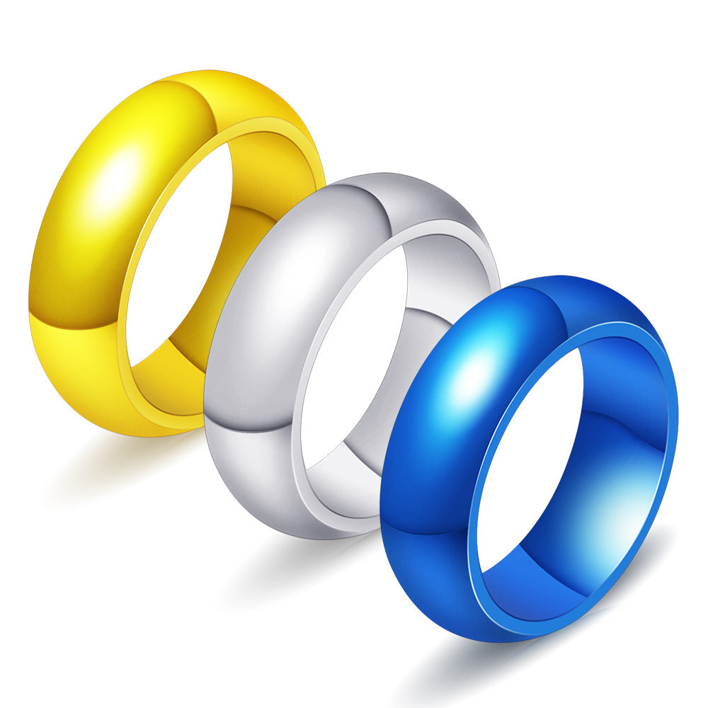 Herren Massiver Edelstahlring mit polierter Oberfläche Shop Nory