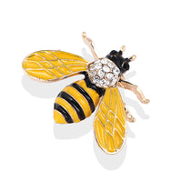 XZ4698A Gelbe Bienen-Brosche
