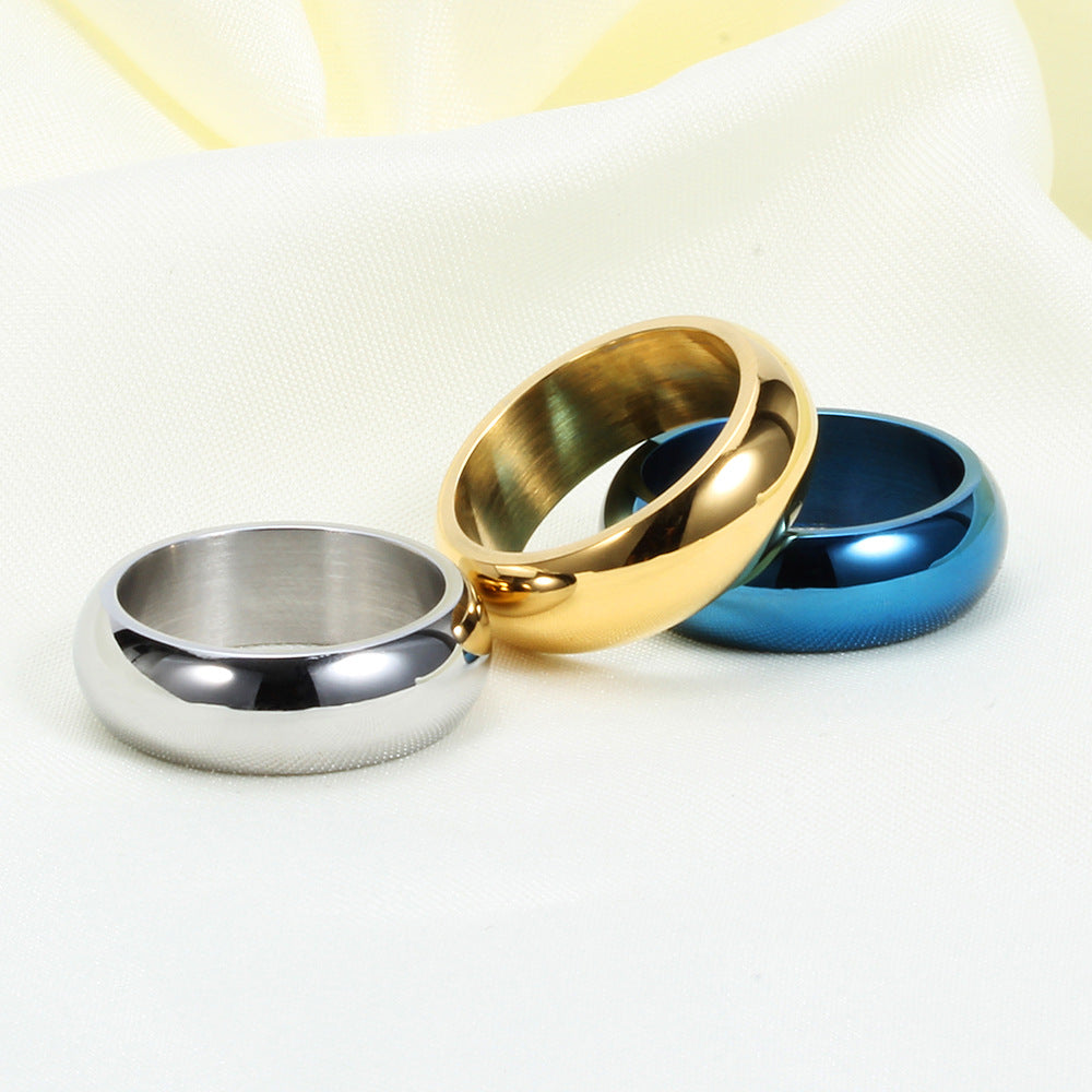 Herren Massiver Edelstahlring mit polierter Oberfläche Shop Nory