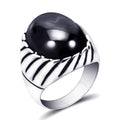 Damen Siegelring mit schwarzem Onyx und kunstvollem Design Shop Nory