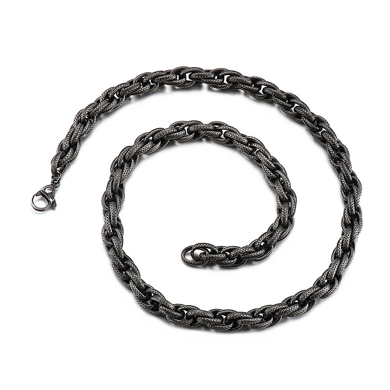 Männer Halskette schwarz, robust in Titaniumstahl | Shop Nory