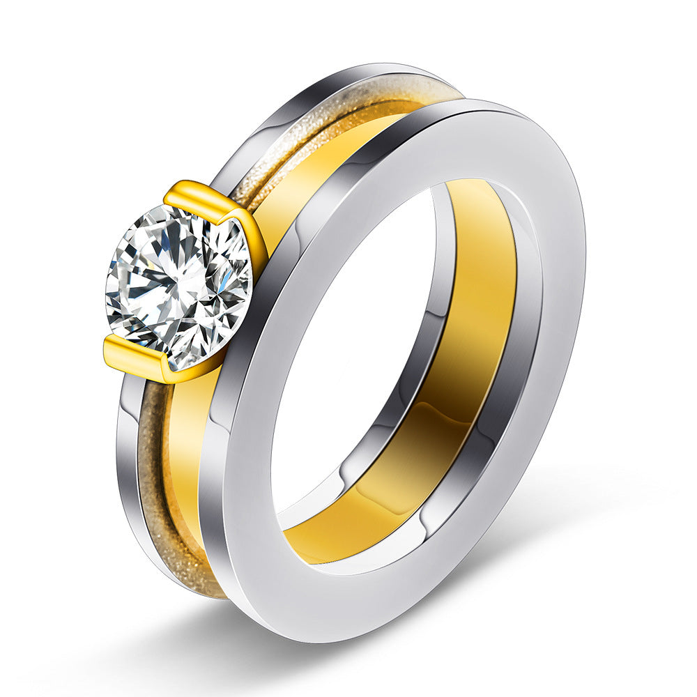 Damen Ring mit funkelndem Zirkonia und modernem Design Shop Nory
