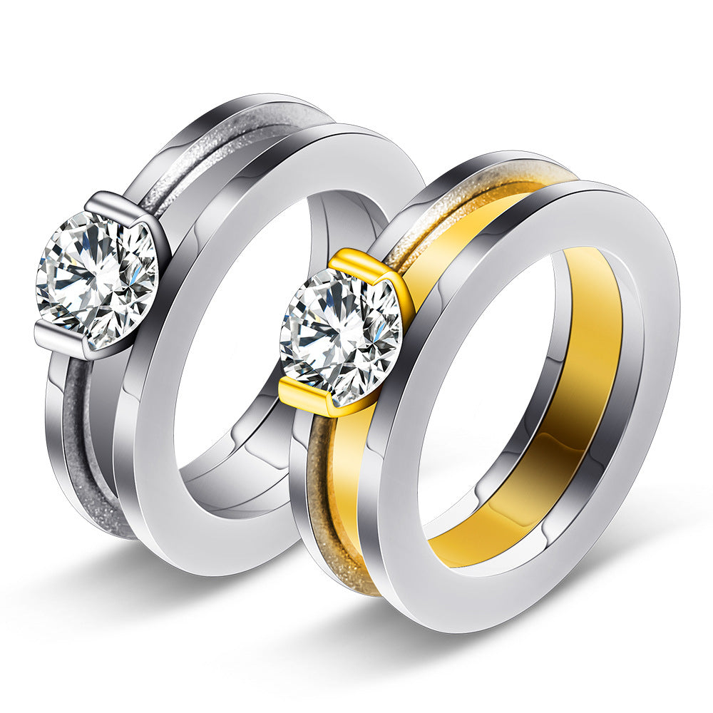 Damen Ring mit funkelndem Zirkonia und modernem Design Shop Nory