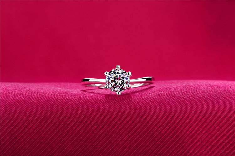 Damen Solitärring mit funkelndem Zirkonia-Besatz Shop Nory