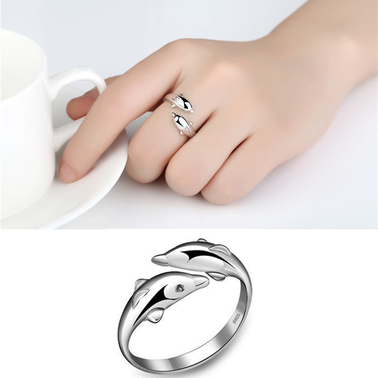 Damenring mit kunstvollem Delfin-Motiv und hochwertiger Verarbeitung Shop Nory