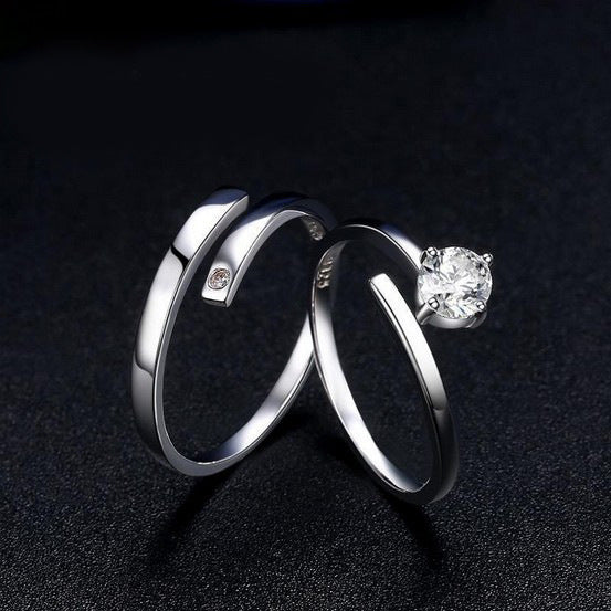 Damenring mit elegantem, modernem Design und funkelndem Zirkonia-Besatz Shop Nory
