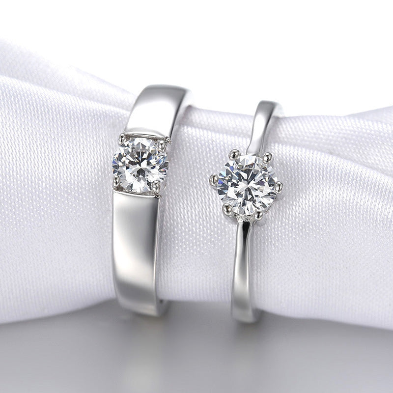 Damen eleganter Solitärring mit klassischem Zirkonia-Besatz Shop Nory