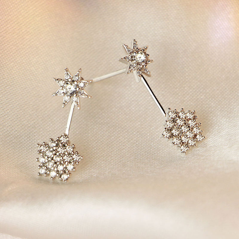 Damen Ohrstecker mit funkelndem Sternen-Design und hochwertigen Zirkonia Shop Nory