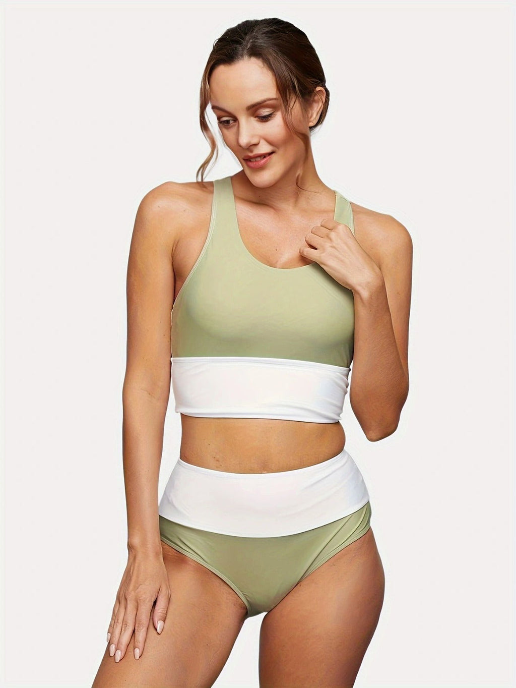 Großer Bikini mit geteiltem Reißverschluss
